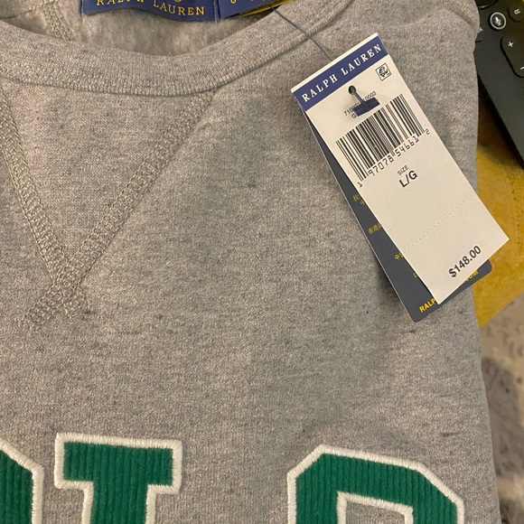 POLO RALPH LAUREN CREW EMBROIDERED LOGO PRINT SWEATSHIRT, SIDE XXL - Picture 7 of 14